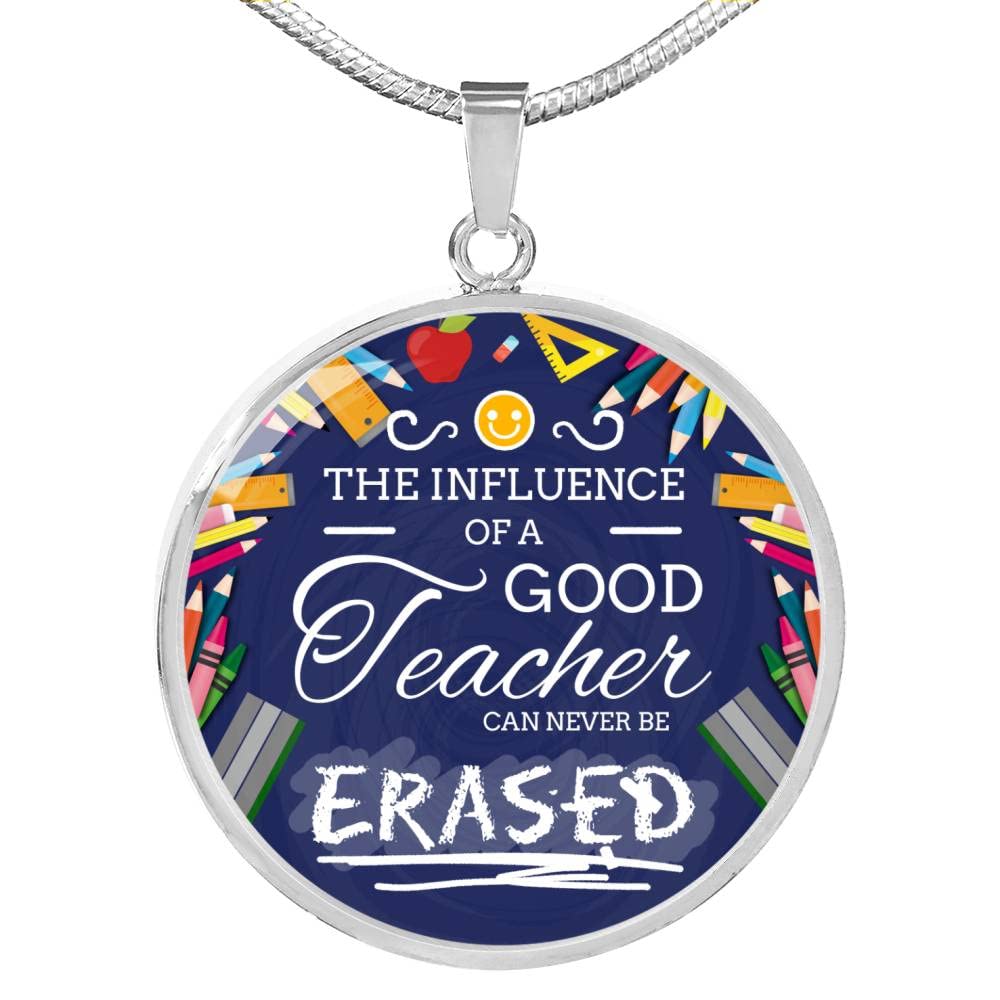 Teacher Appreciation Necklace - Stainless Steel or 18k Gold Gift for Educators (18-22