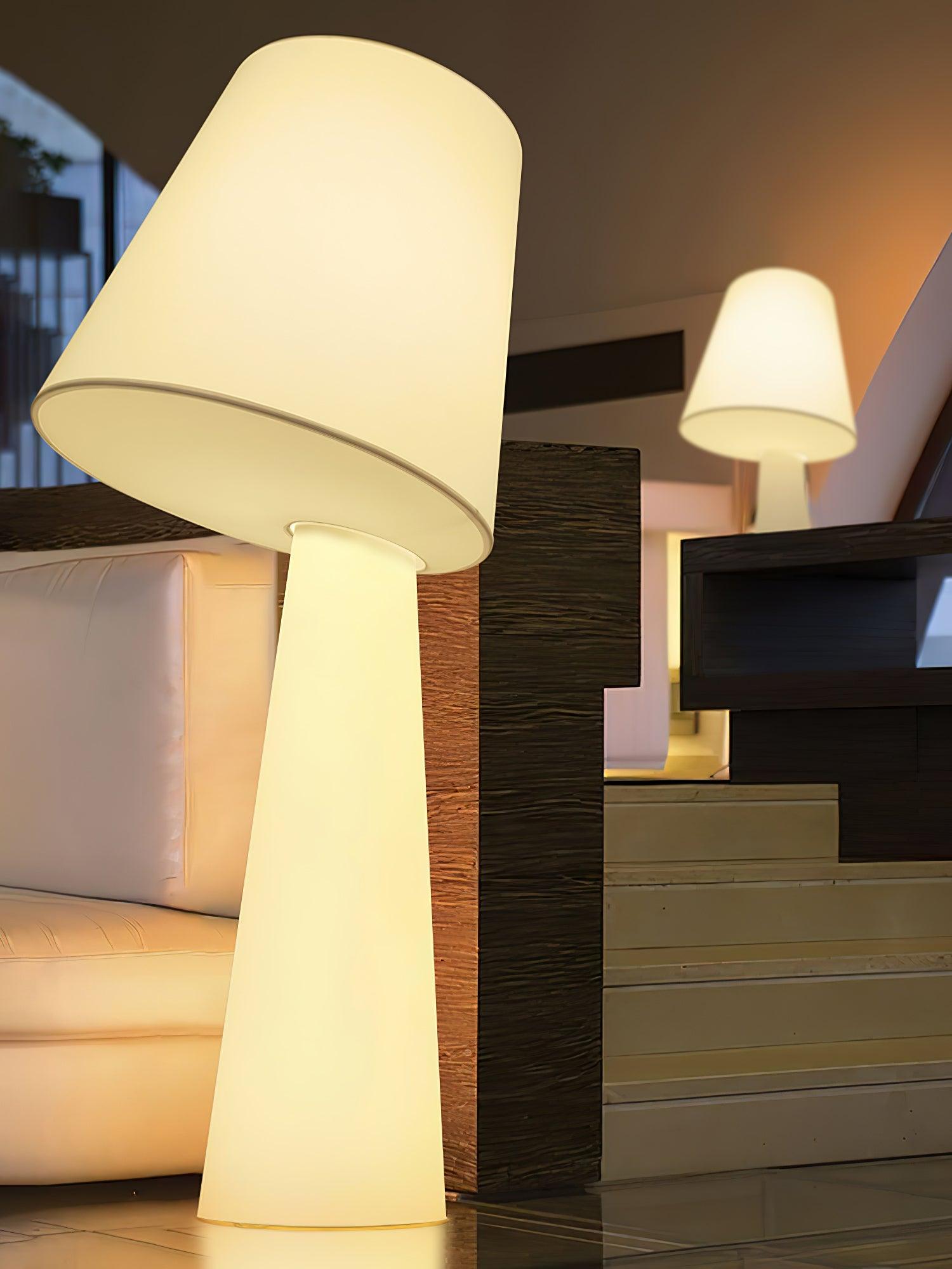 Modern Column Fabric Floor Lamp - Elegant Standing Light for Living Room, Bedroom & Office - Soft Ambient Lighting for Home Decor & Relaxation