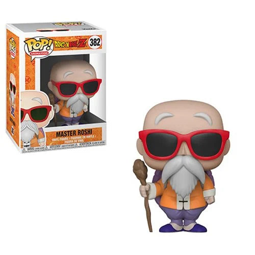 Dragon Ball Z Master Roshi with Staff Pop! Vinyl Figure #382 - Anime Collectible for Fans & Gift Idea for DBZ Lovers