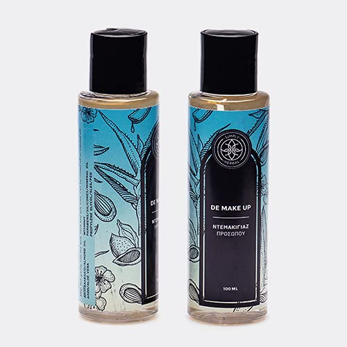Simply Herbal Biphasic Makeup Remover for Face & Eyes with Aloe & Almond Oil - 100ml Gentle Cleansing Solution for Sensitive Skin | Perfect for Daily Use & Travel