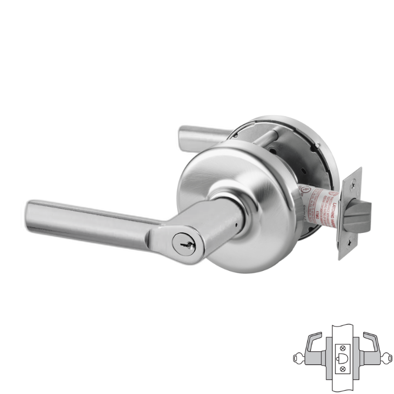 Corbin Russwin CLX3332 106D Commercial Cylindrical Lock - Institutional Function, Decorative Lever, Multiple Core Options - Ideal for Schools, Hospitals & Office Buildings Security