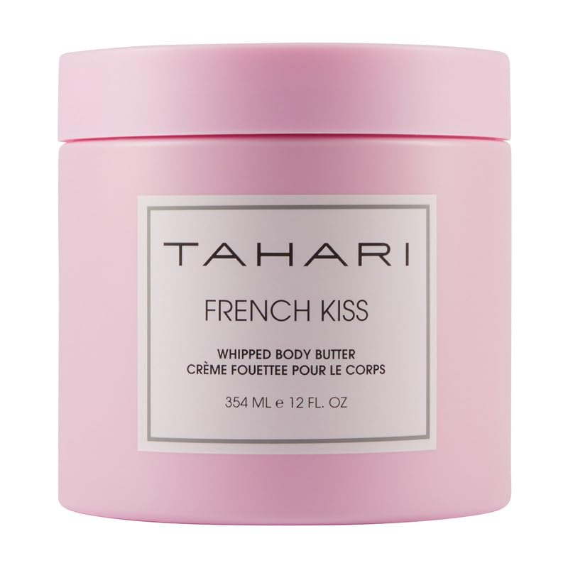 TAHARI French Kiss Body Butter - 12 oz (354 mL) Ultra Hydrating Moisturizer for Dry Skin - Perfect for Daily Use & Spa Nights