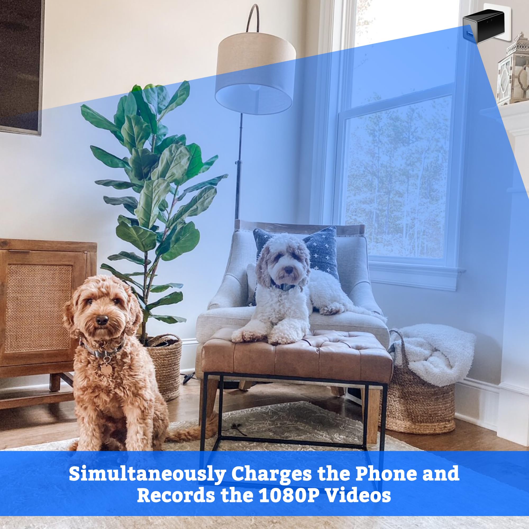 1080P WiFi Hidden Spy Camera - Mini Wireless Nanny Cam with Motion Detection & App Control | Compact HD Home Security Camera for Indoor Surveillance, Baby Monitoring & Office Protection
