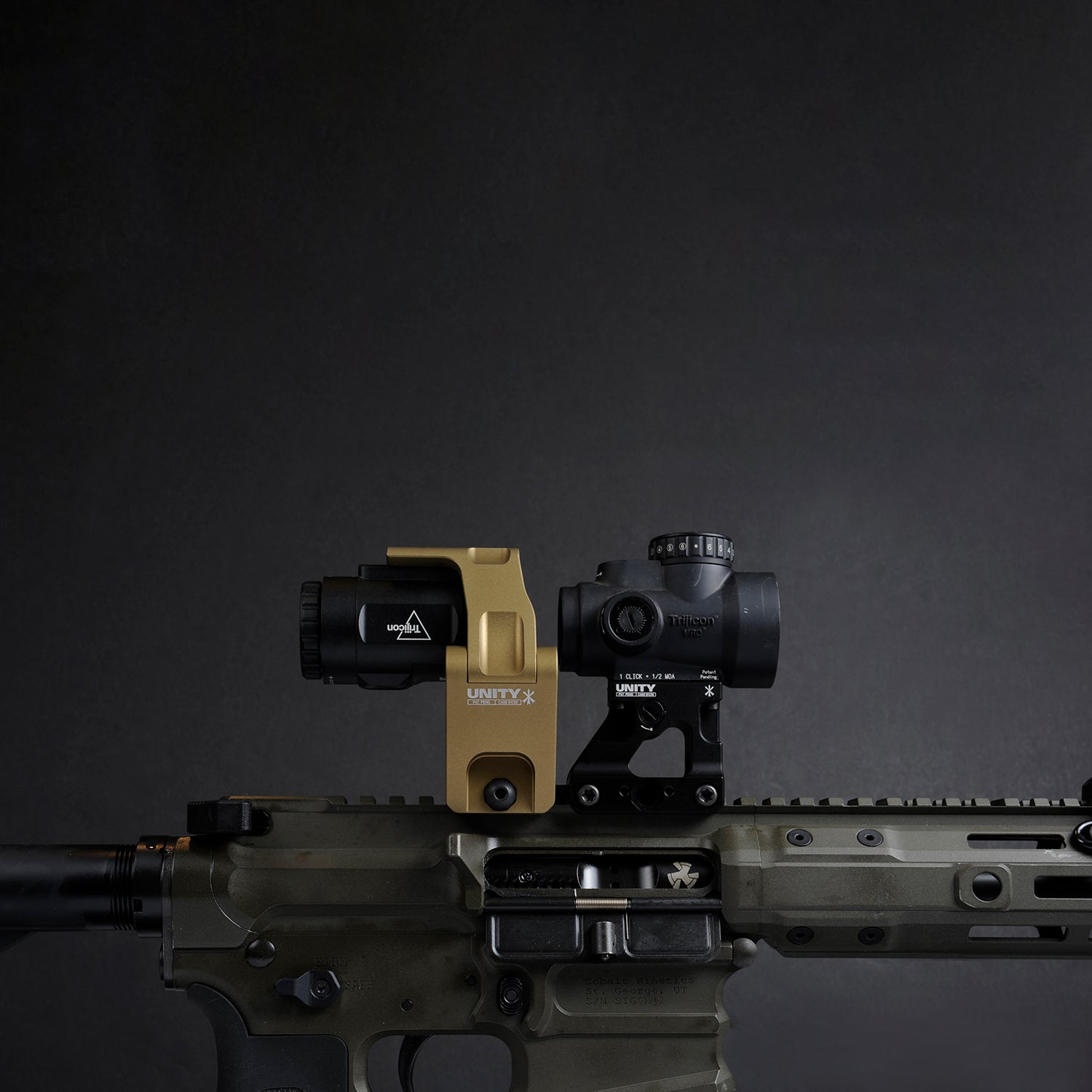 Unity Tactical FAST FTC OMNI Magnifier Mount - Made in USA - Compatible with Red Dot Sights for AR-15 & Rifle Optics - Perfect for Tactical Shooting & Hunting