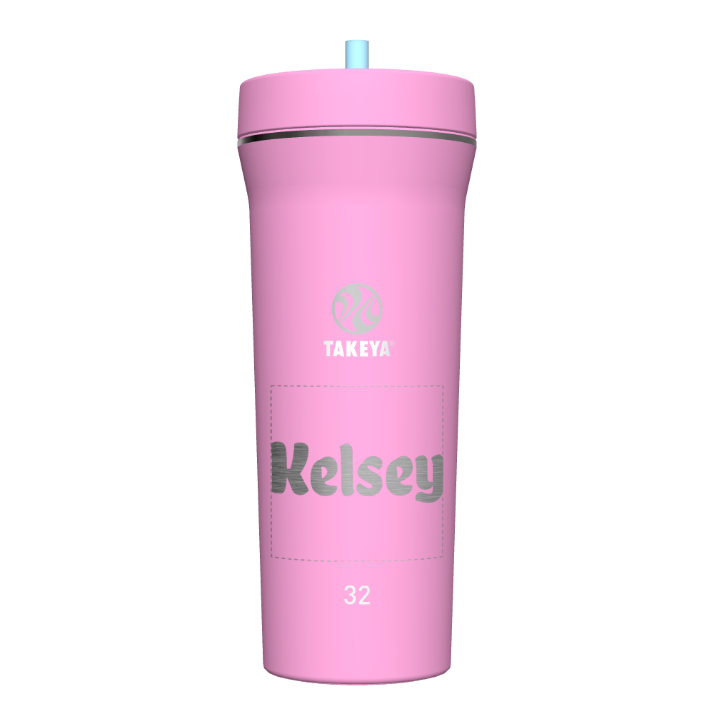 32 oz Customizable Straw Tumbler with Lid - Insulated Stainless Steel Water Bottle for Hot & Cold Drinks - Perfect for Gym, Hiking, Office & Travel
