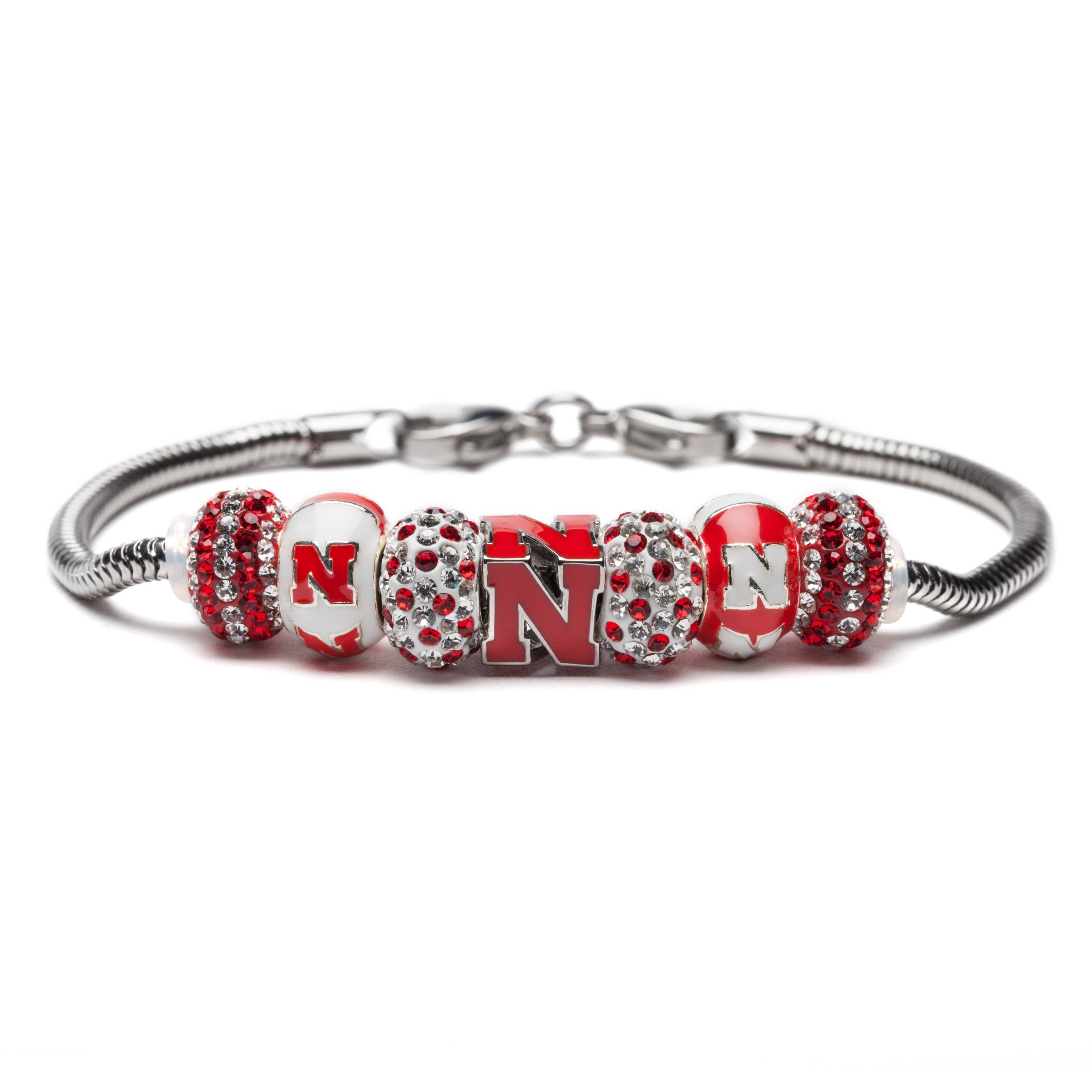 Official University of Nebraska Bracelet | UNL Charm Bracelet | Licensed Nebraska Cornhuskers Jewelry | Perfect for Game Day, Alumni Gifts & School Spirit