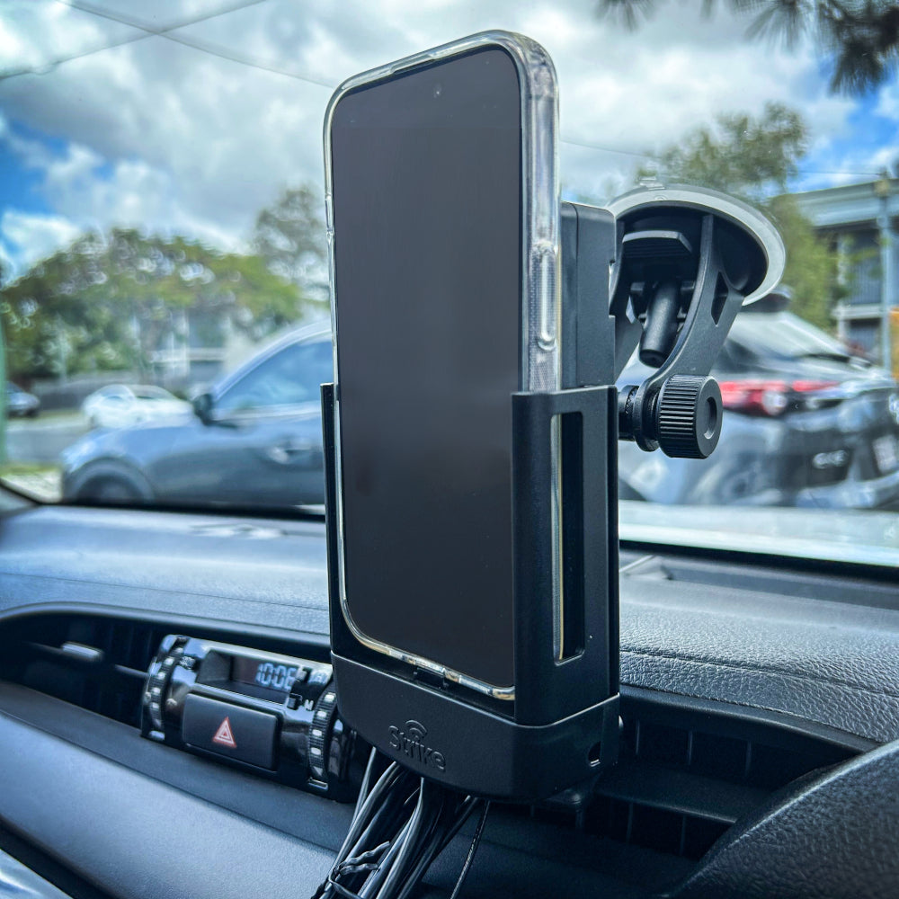iPhone 15 Pro Max Car Phone Mount Holder - Compatible with Strike Rugged Case | Secure Hands-Free Mounting for Driving, Commuting & Road Trips