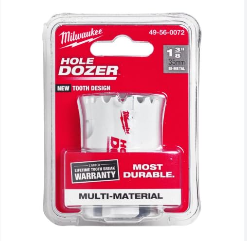 Milwaukee Electric Tools Ice Hardened Hole Saws - 49-56-0072 | Durable Bi-Metal Hole Cutter for Metal, Wood & Plastic | Perfect for HVAC, Plumbing & Electrical Work