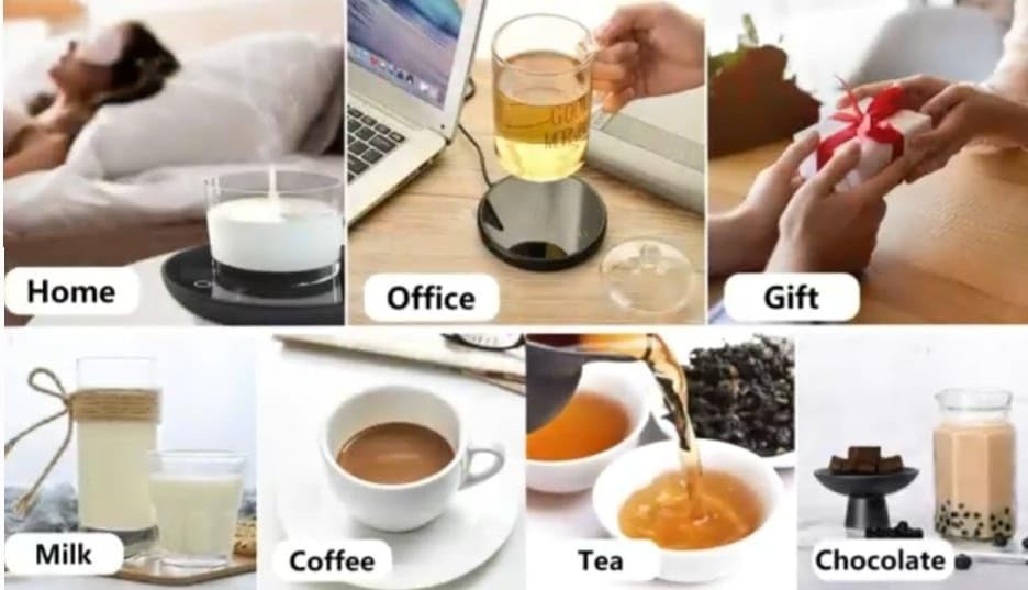 Premium Coffee Mug Warmer - USB-Powered Desktop Heater for Office & Home Use | Ideal Gift for Housewarming, Christmas & Birthdays | Keeps Beverages Warm for Hours | Perfect for Coffee, Tea & Hot Chocolate Lovers