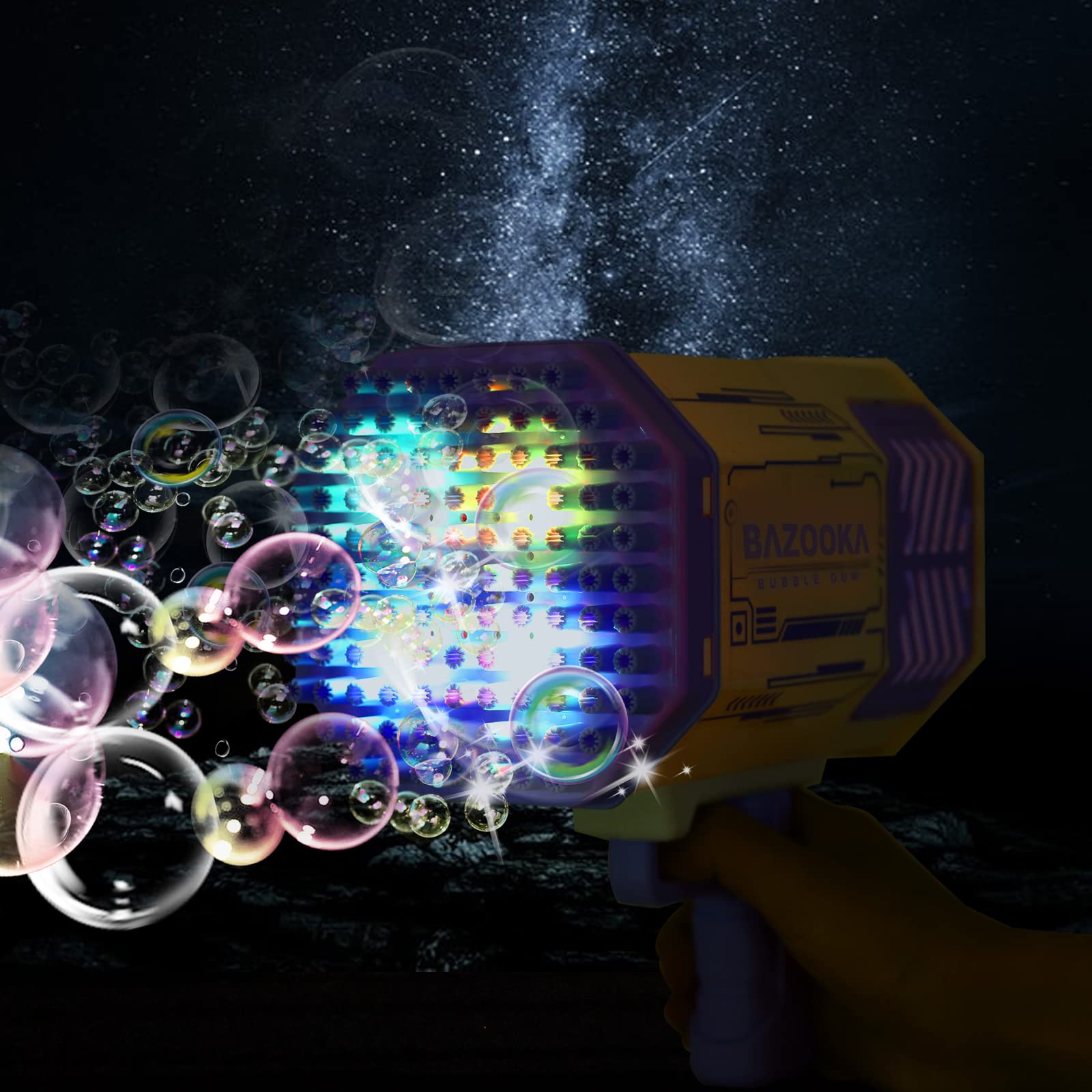 Petrella Bubble Gun Bazooka - Automatic Bubble Machine Blaster for Kids Ages 3-12 | Outdoor Party, Birthday Gift, TikTok Toy | Fun Summer Play, Backyard Games, Poolside Entertainment