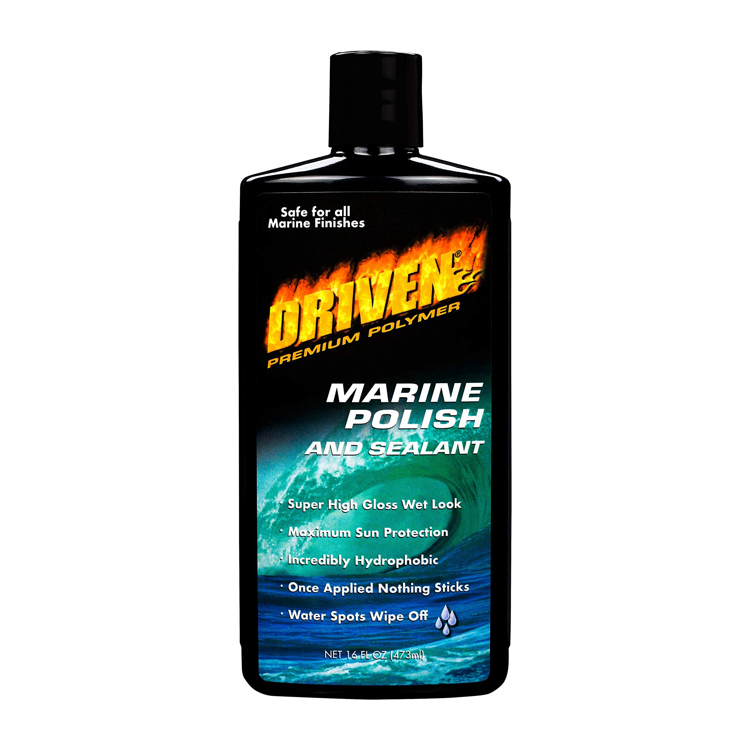 DRIVEN Marine Polish & Machine Paste Compound Kit with 100% Twisted Wool Pad & White Foam Pad - Boat, RV & Auto Detailing & Restoration
