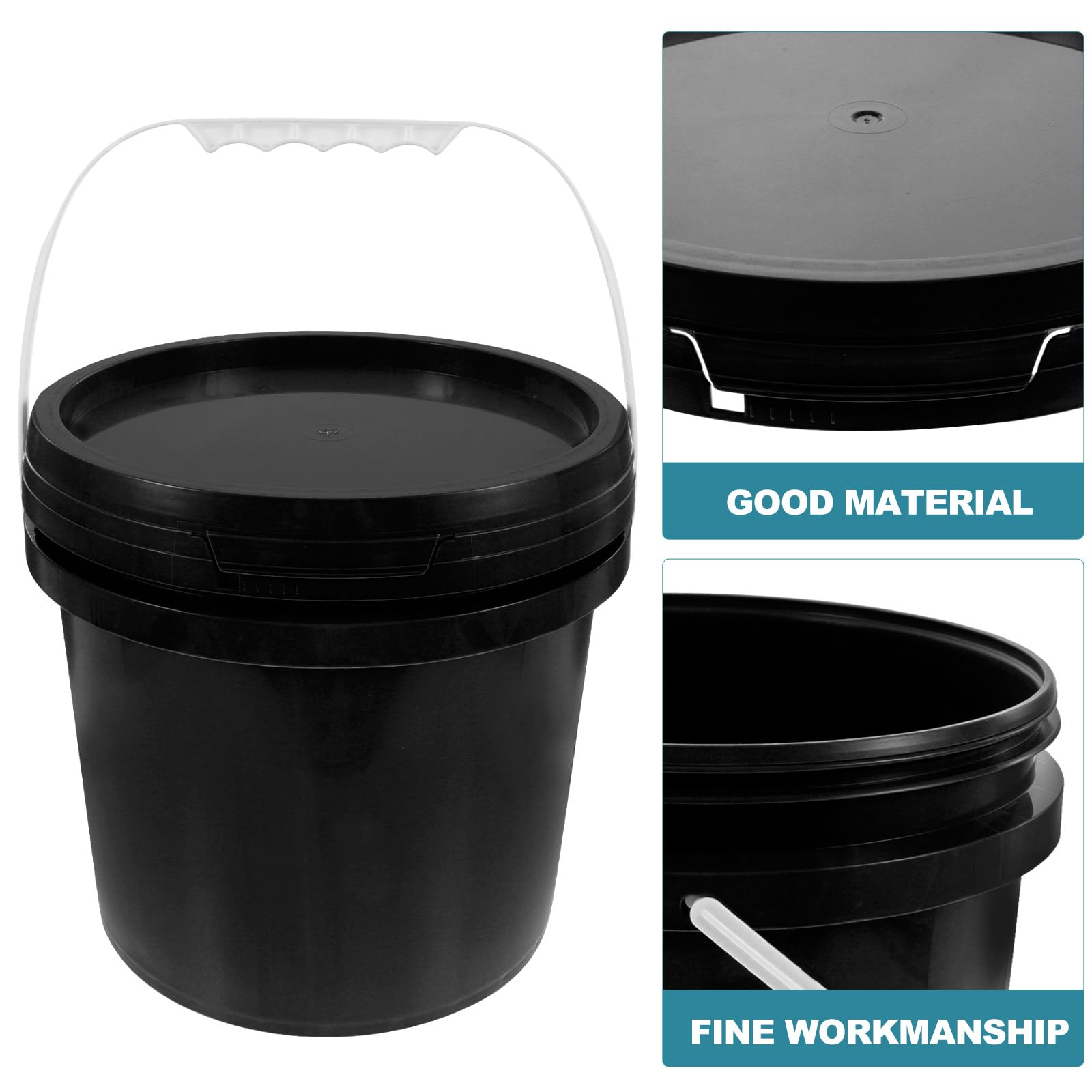 ARTIBETTER 1 Gallon Plastic Paint Bucket with Lid - Durable Paint Storage Container, Oil Paint Can, Camping Storage Bin - Perfect for DIY Projects, Home Painting, Outdoor Activities & Workshop Organization