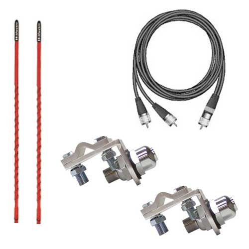 Wilson Silver Load Professional CB Antenna Kit - 10-11 Meter Radio Antenna for Truck, Jeep & RV - Durable Stainless Steel Design for Clear Communication on Road Trips & Off-Road Adventures