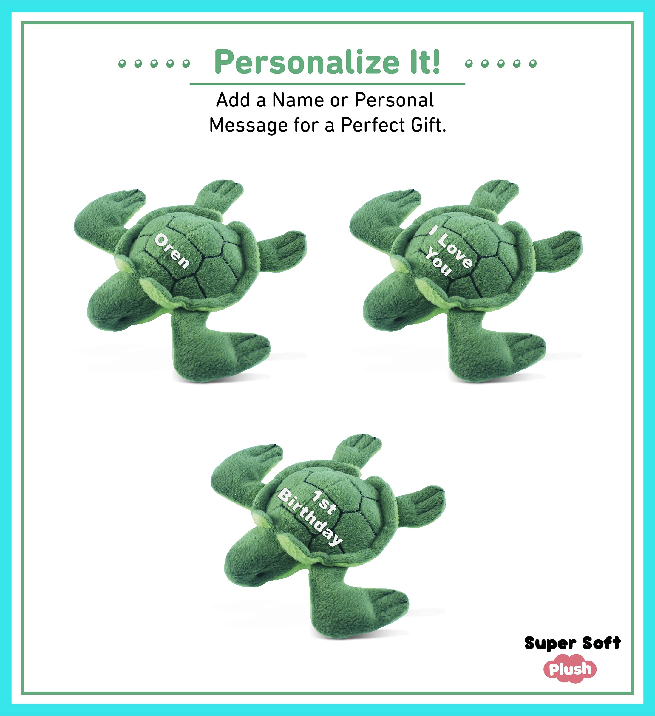 Green Sea Turtle Plush Refrigerator Magnet - 4 Inch Cute Ocean Animal Stuffed Fridge Magnet for Kitchen, Office & Locker Decor - Perfect for Beach Theme Home Decor, Kids Room & Marine Life Enthusiasts