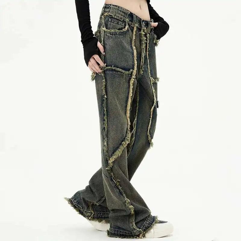 Men's Vintage American Rough Selvedge Denim Jeans - Heavyweight Straight Leg Loose Fit Trousers for Casual Wear | 2025 Spring Collection | Style 28W4102 | Perfect for Everyday Outfits and Retro Fashion Looks