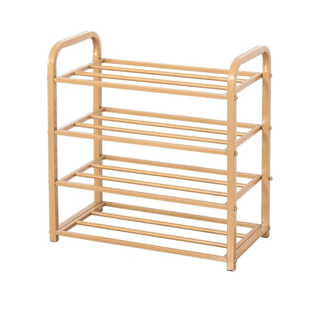 Iron Shoe Rack 5-Tier Storage Organizer - Sturdy Wrought Metal Shoe Shelf for Entryway, Hallway, Closet & Bedroom - Space Saving Shoe Organizer (Black) - Perfect for Small Apartments & Mudroom Organization