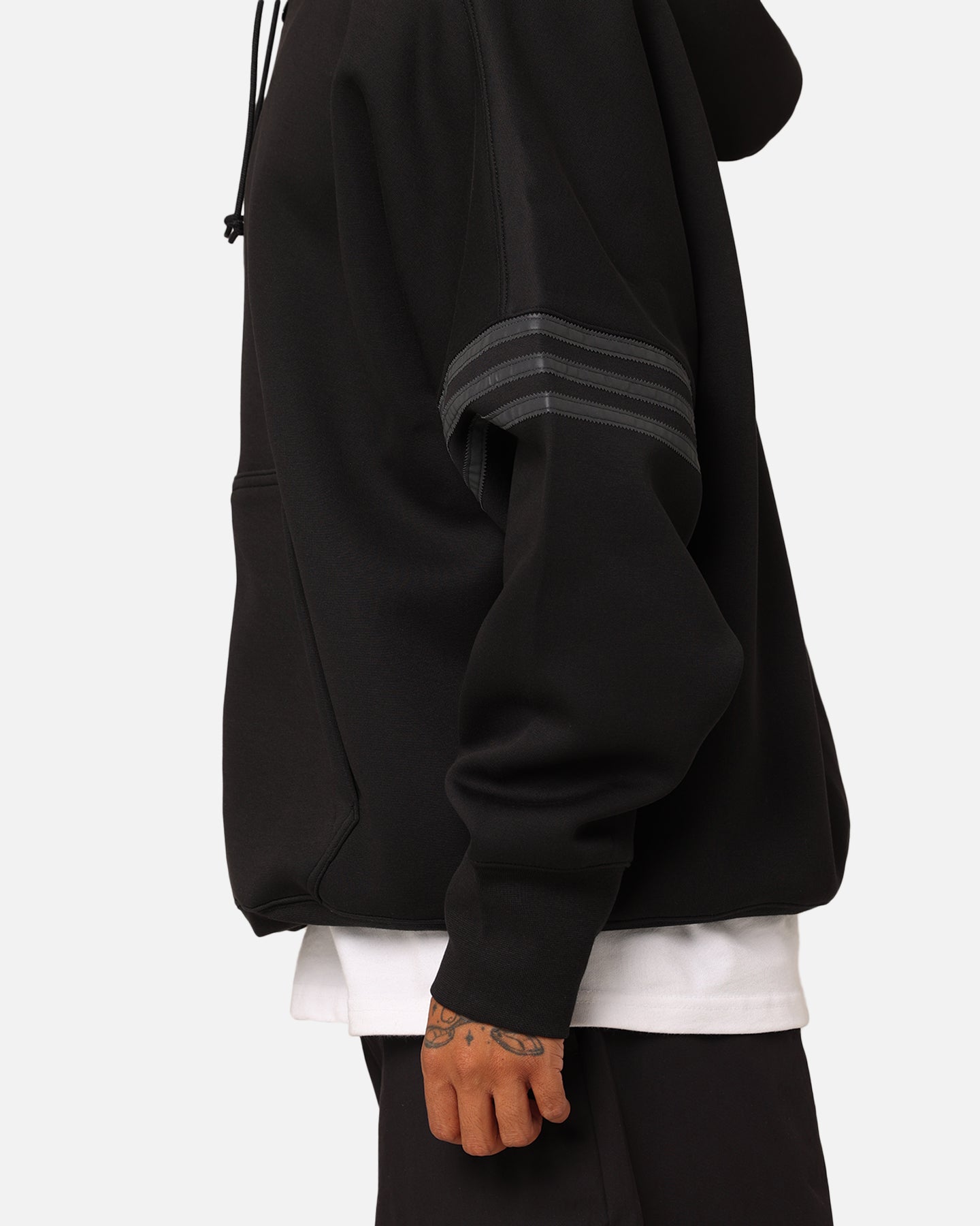 Adidas Street Neuclassics Full Zip Hoodie for Men - Black Athletic Pullover with Front Pockets | Gym, Running & Casual Wear