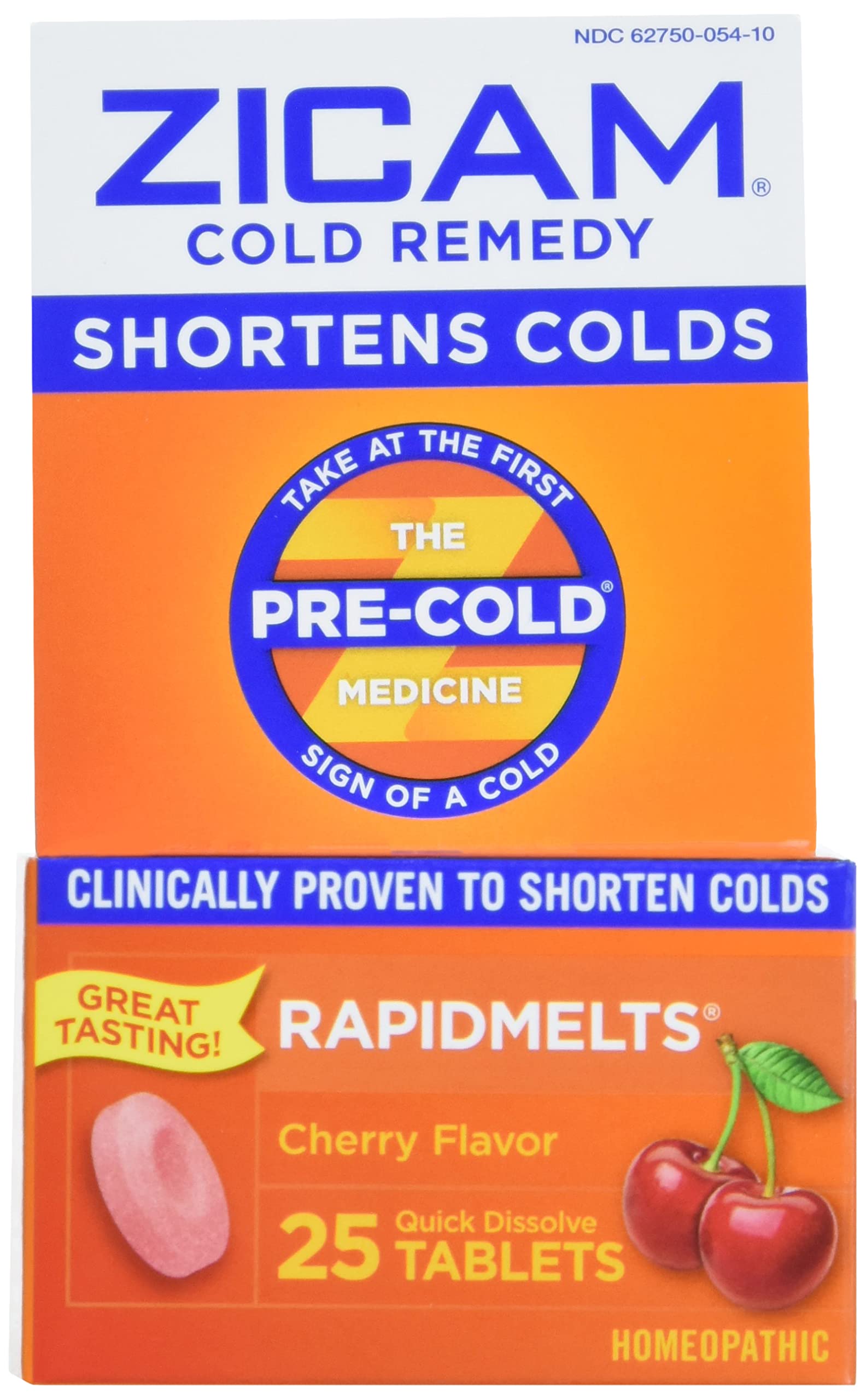 ZICAM Cold Remedy RapidMelts Cherry Flavor - 25 Count | Fast-Acting Zinc Supplement for Cold Relief | Perfect for Travel, Work & Home Use