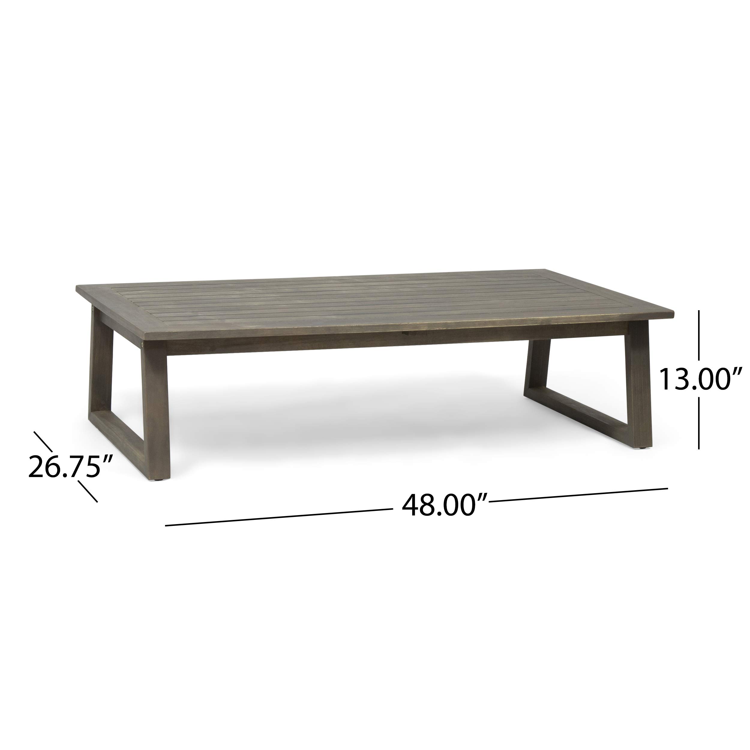 Premium Acacia Wood Outdoor Chat Set with Coffee Table - Gray & Light Gray Finish - Patio, Garden, Backyard Furniture for Relaxing & Entertaining