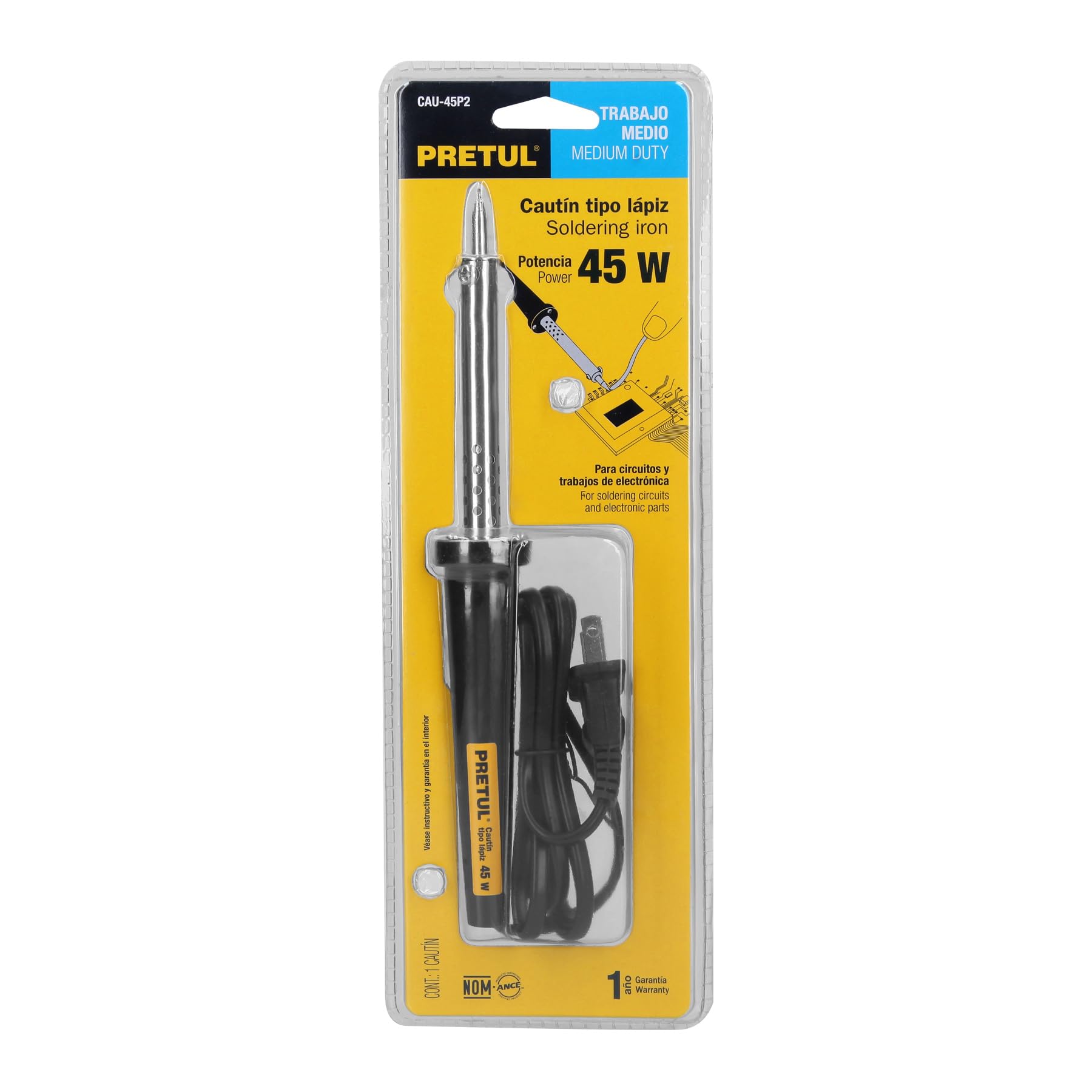 45W Pretul Pencil Soldering Iron - No Accessories Included | Perfect for Electronics Repair, DIY Projects & Hobby Crafting
