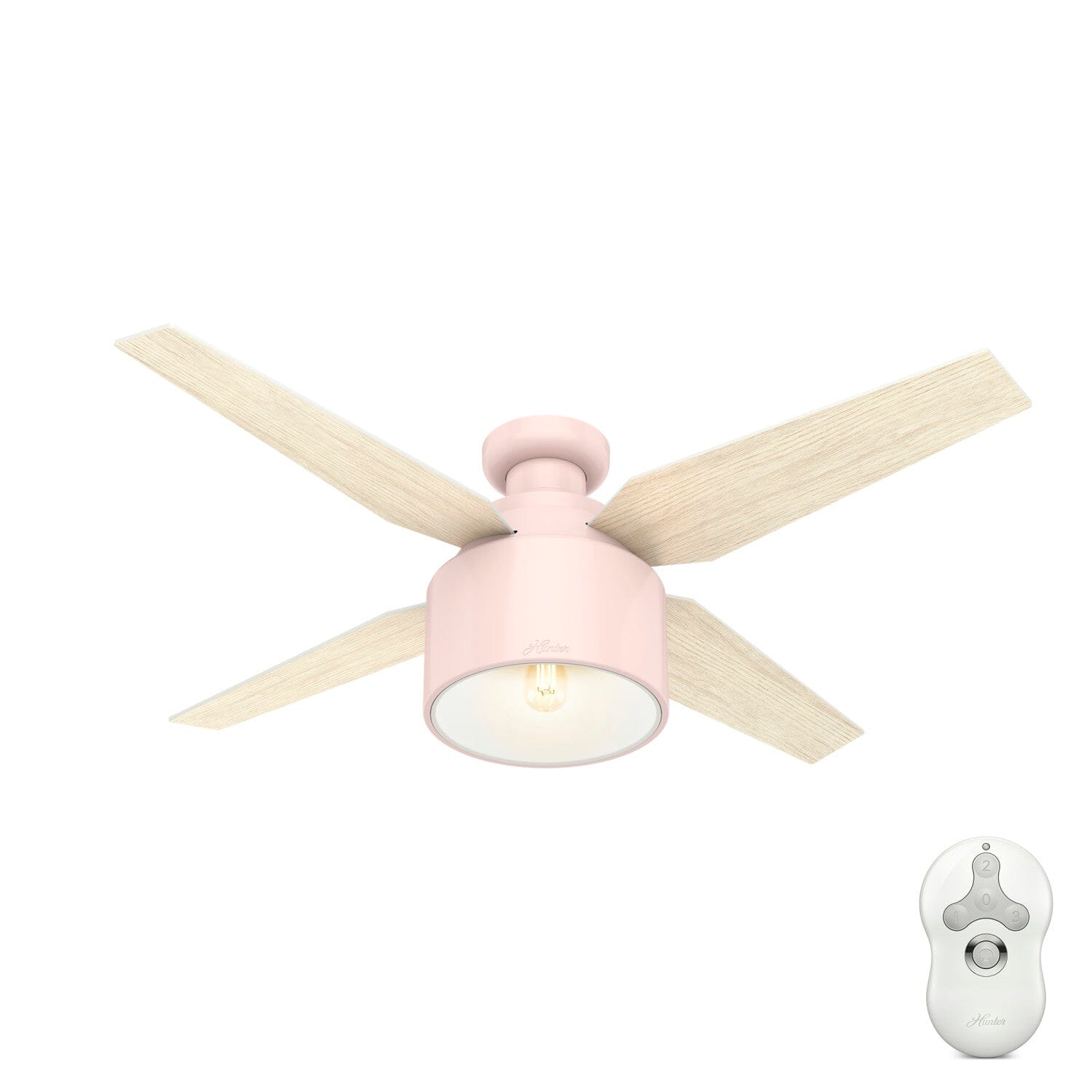 52 Inch Cranbrook Low Profile Ceiling Fan with LED Light Kit - Modern Indoor Cooling for Living Room, Bedroom, and Patio