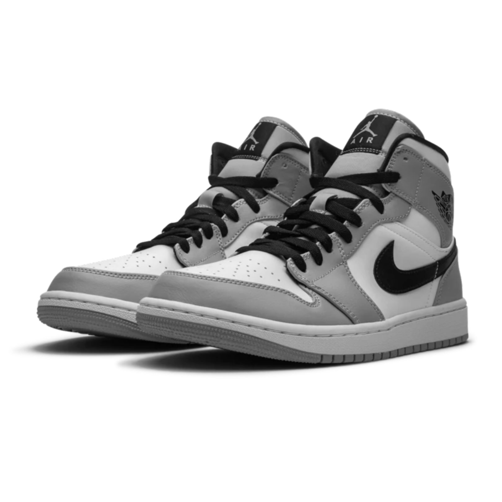 Air Jordan 1 Mid Light Smoke Grey - Men's Basketball Shoes for Casual Wear & Street Style | Perfect for Sneakerheads, Gym, and Everyday Fashion