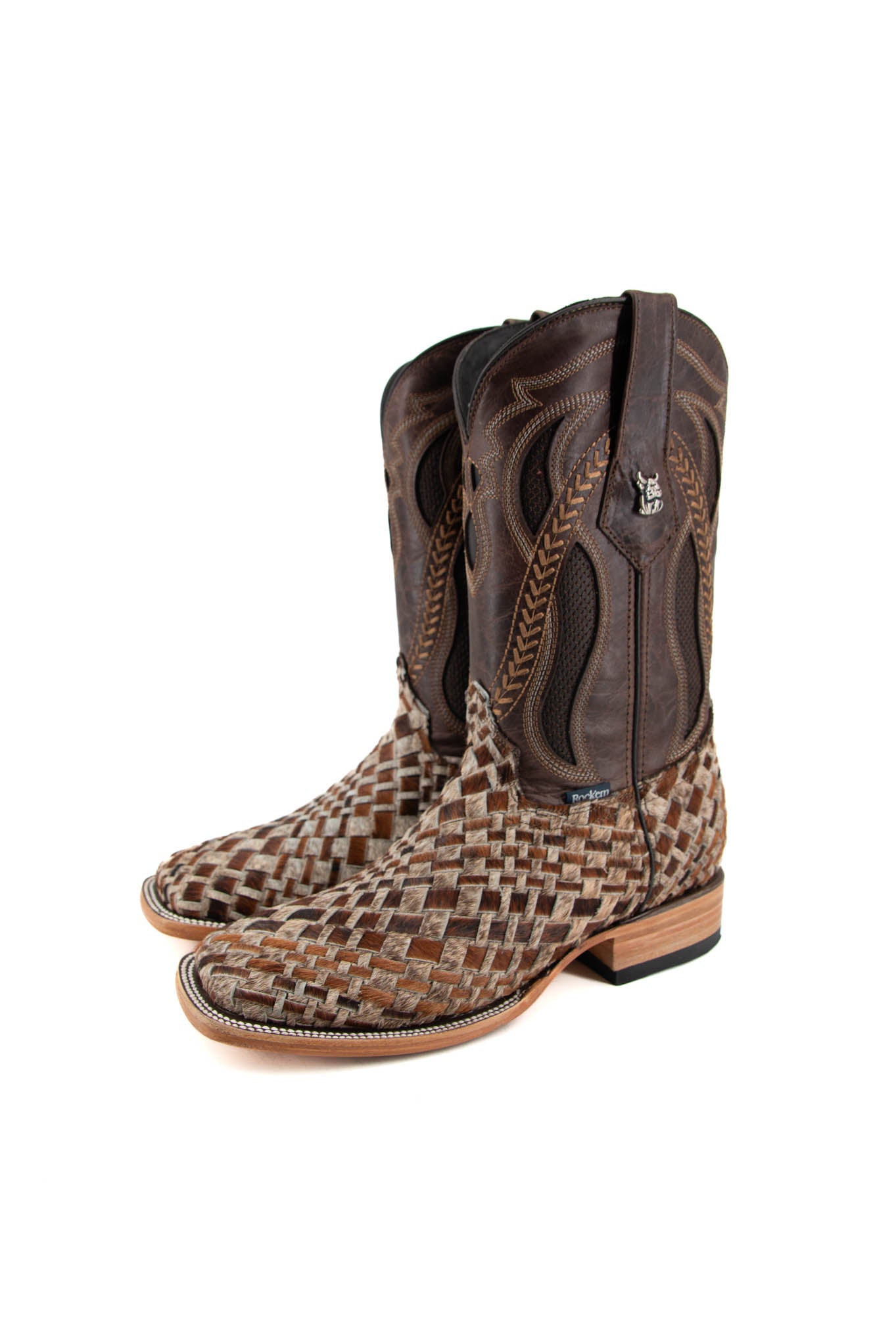 Men's Genuine Cowhide Square Toe Cowboy Boots - Size 6 (1 Month Warranty) | Western Style, Durable & Comfortable for Rodeo, Country Dancing & Outdoor Adventures
