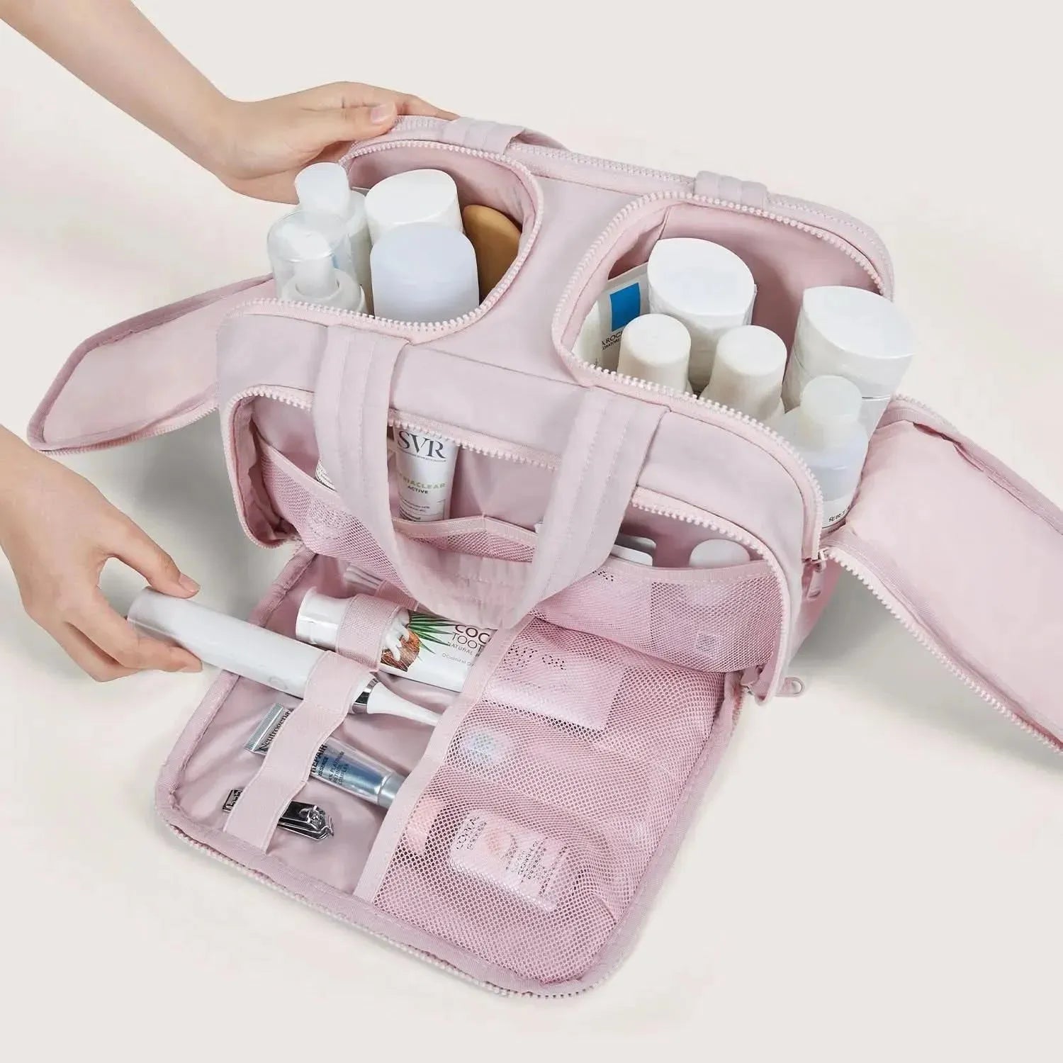 Premium Hanging Toiletry Bag for Travel - Waterproof Cosmetic Organizer with Multiple Pockets - Perfect for Camping, Gym, and Business Trips