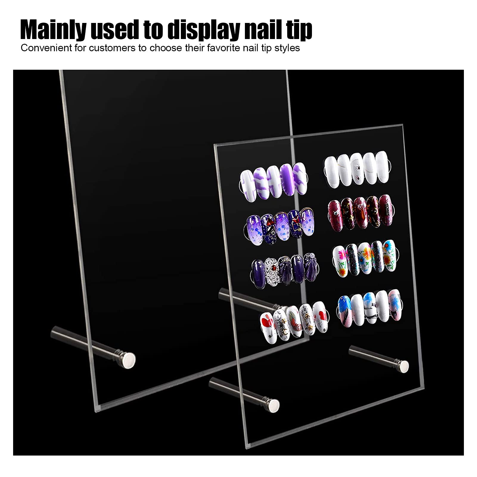 Acrylic Nail Sample Display Stand - Nail Art Tip Holder & Showing Board for Salon, Manicure, and Nail Art Business | Professional Nail Art Tool for Displaying Nail Designs