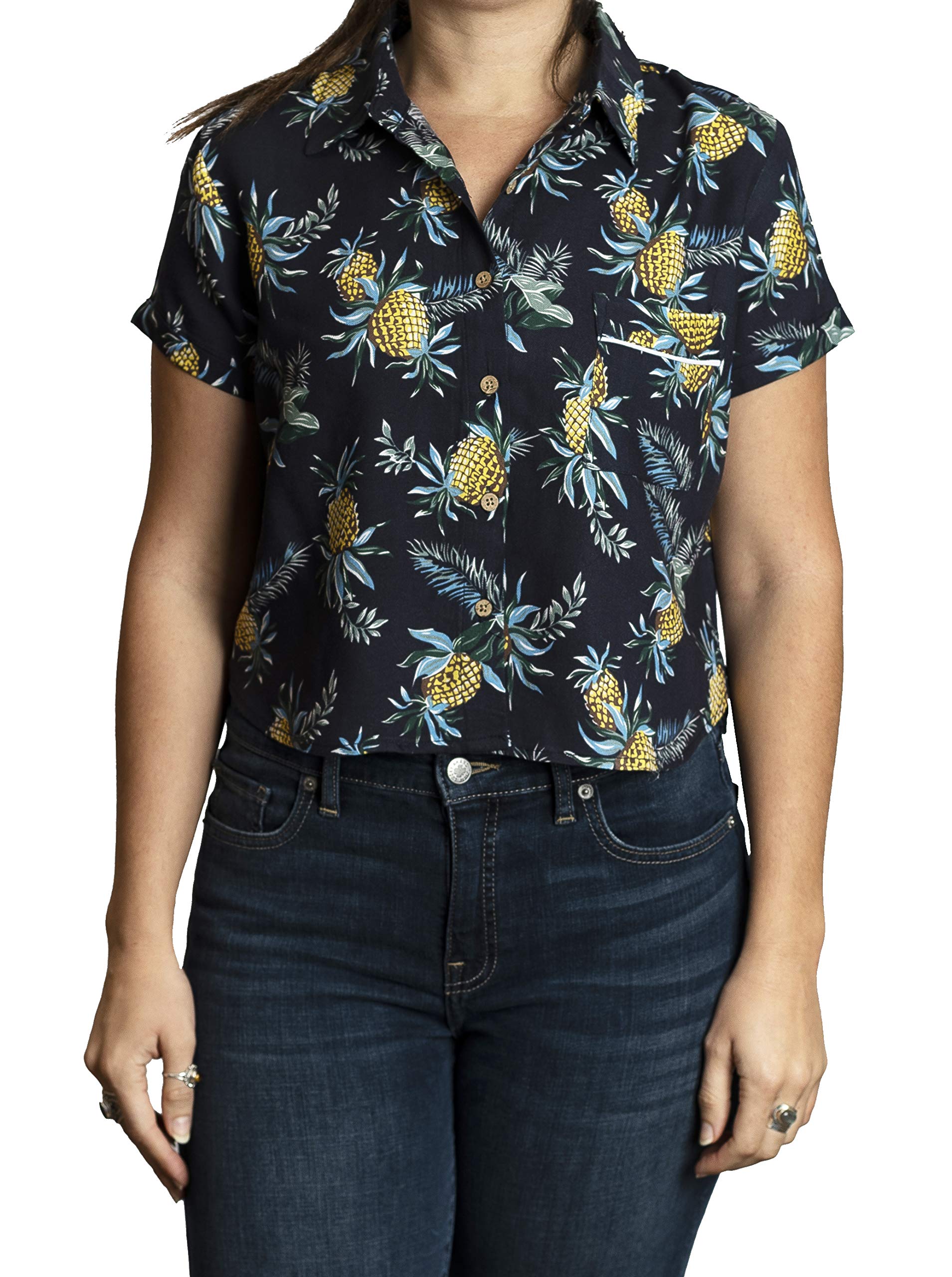 MMOLOKAI SURF Women's Short Sleeve & Sleeveless Button Down Shirts - Stylish Casual Beachwear for Surfing, Summer Outfits & Vacation Fashion
