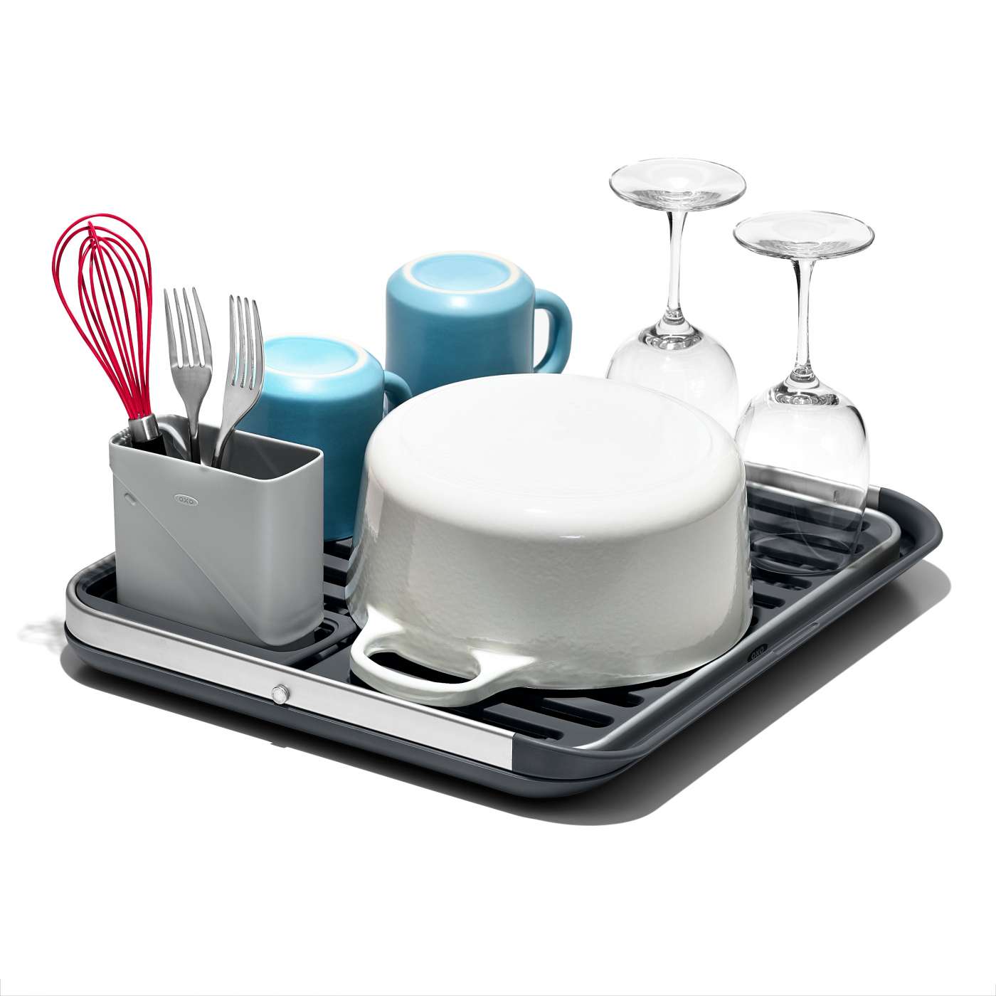 Stainless Steel Foldable Dish Drying Rack - Space Saving, Rustproof & Durable for Kitchen Countertop - Perfect for Small Apartments, RVs & Camping
