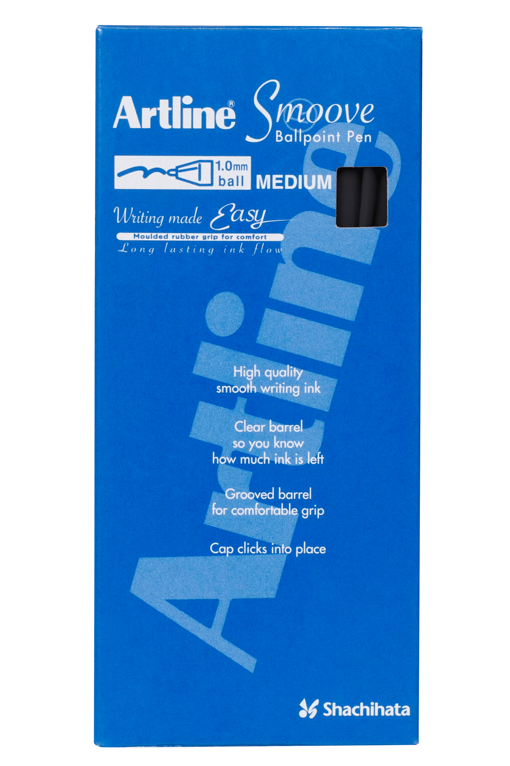 Artline Smoove Ballpoint Pen - Black Ink, 12-Pack - Smooth Writing for Office, School & Everyday Use