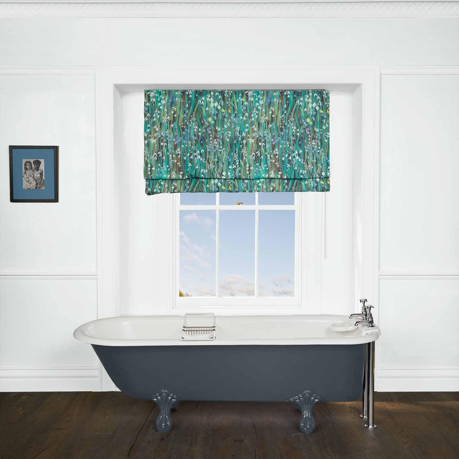 GALANTHI Cotton Linen Window Curtains - Light Filtering Natural Fabric Drapes for Living Room & Bedroom - Elegant Home Decor with Viridis Green Color