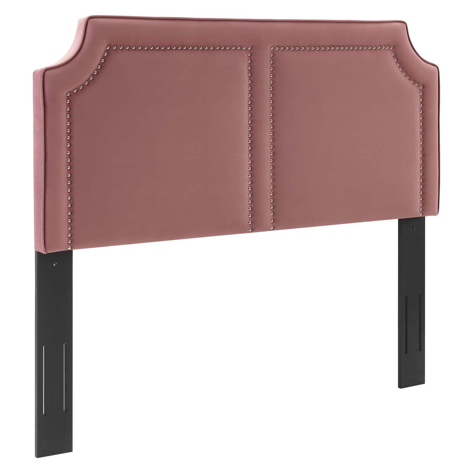 Modway Cynthia Performance Velvet Headboard - King/California King Size - Dusty Rose Velvet Upholstered Bed Headboard for Luxurious Bedroom Decor | Perfect for Master Bedrooms, Guest Rooms & Hotel Suites