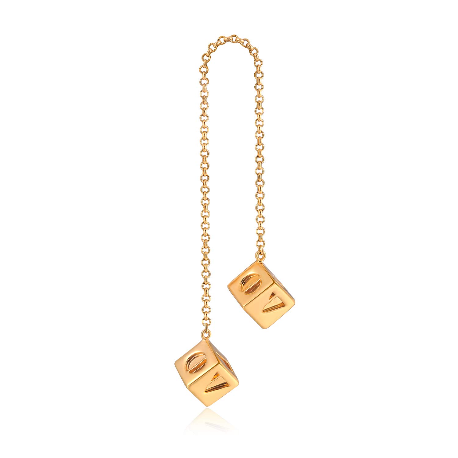 Han Solo Lucky Dice Keychain - Premium Sabacc Gold Dice with High Hardness & Copper Finish | Perfect for Star Wars Fans, Cosplay, and Gaming Accessories