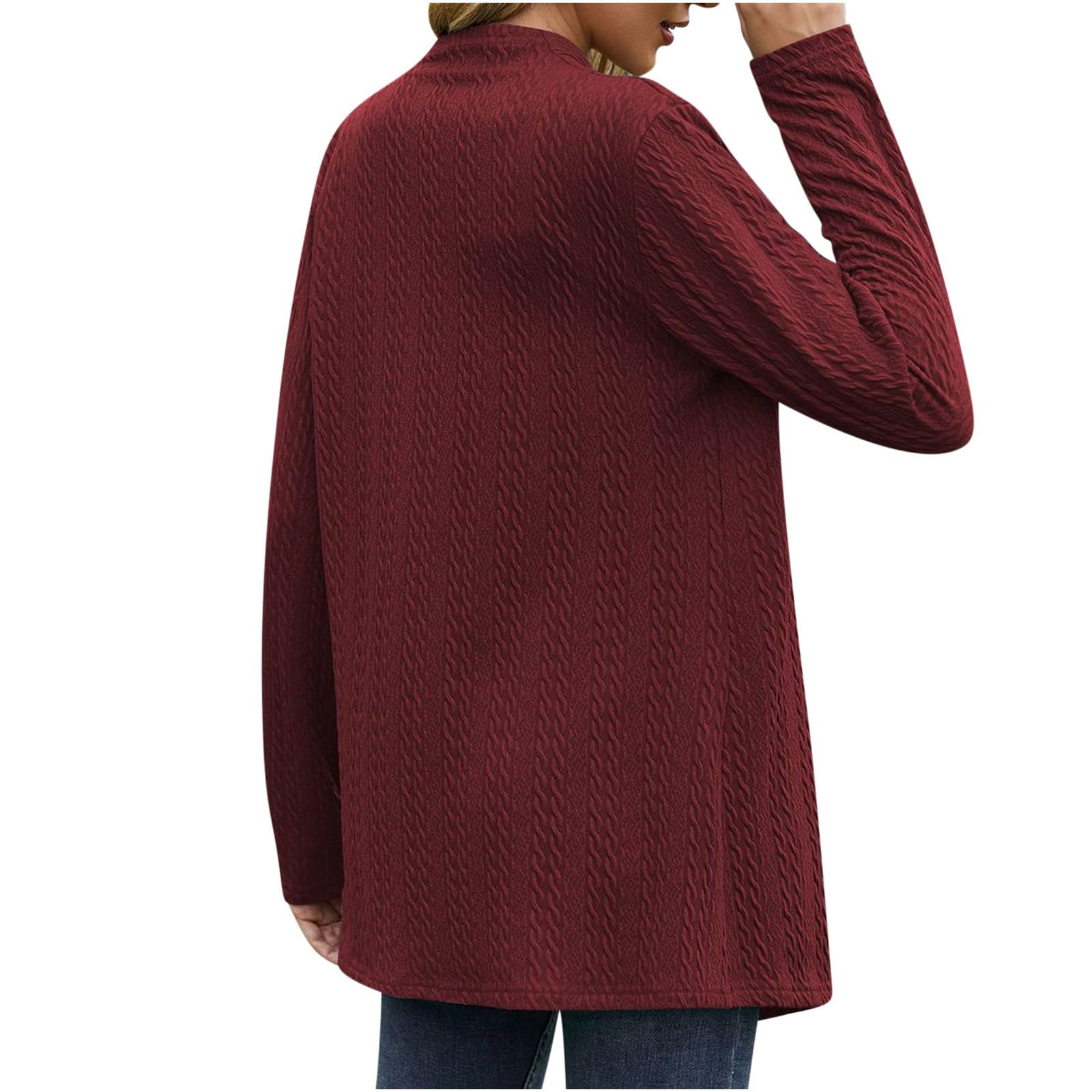 Women's Lightweight Long Sleeve Open Front Cardigan Sweater - Soft Draped Knit Fall Coat for Layering & Casual Outfits - Perfect for Office, Travel and Cozy Home Wear
