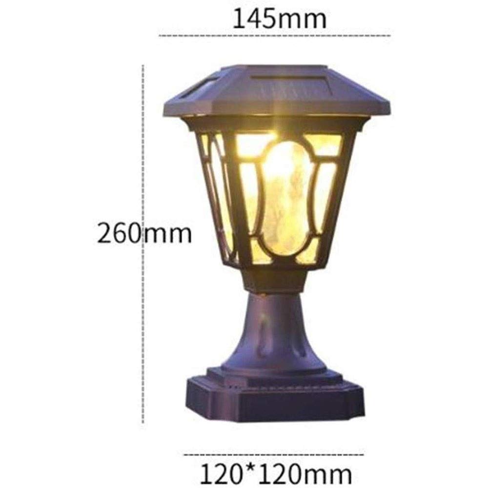 Solar Powered Outdoor Pillar Lights - Waterproof Wall Lights for Patio, Garden, Gate, Villa (2 Pack) - Perfect for Pathway, Driveway, and Landscape Lighting