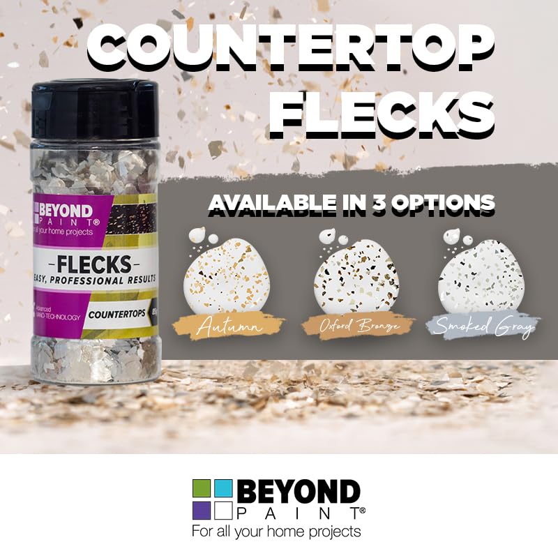 Beyond Paint Oxford Bronze Flecks Countertop Makeover Kit - Includes Paint, Sealer, Flecks & Tools for Kitchen & Bathroom Countertops - Deep Blue Finish for DIY Home Renovation