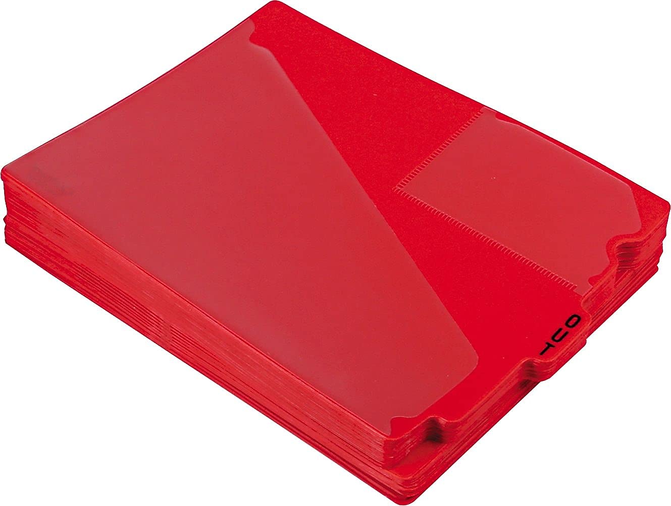 Pendaflex 13541 Letter Size Red End Tab Poly File Folders - Center 