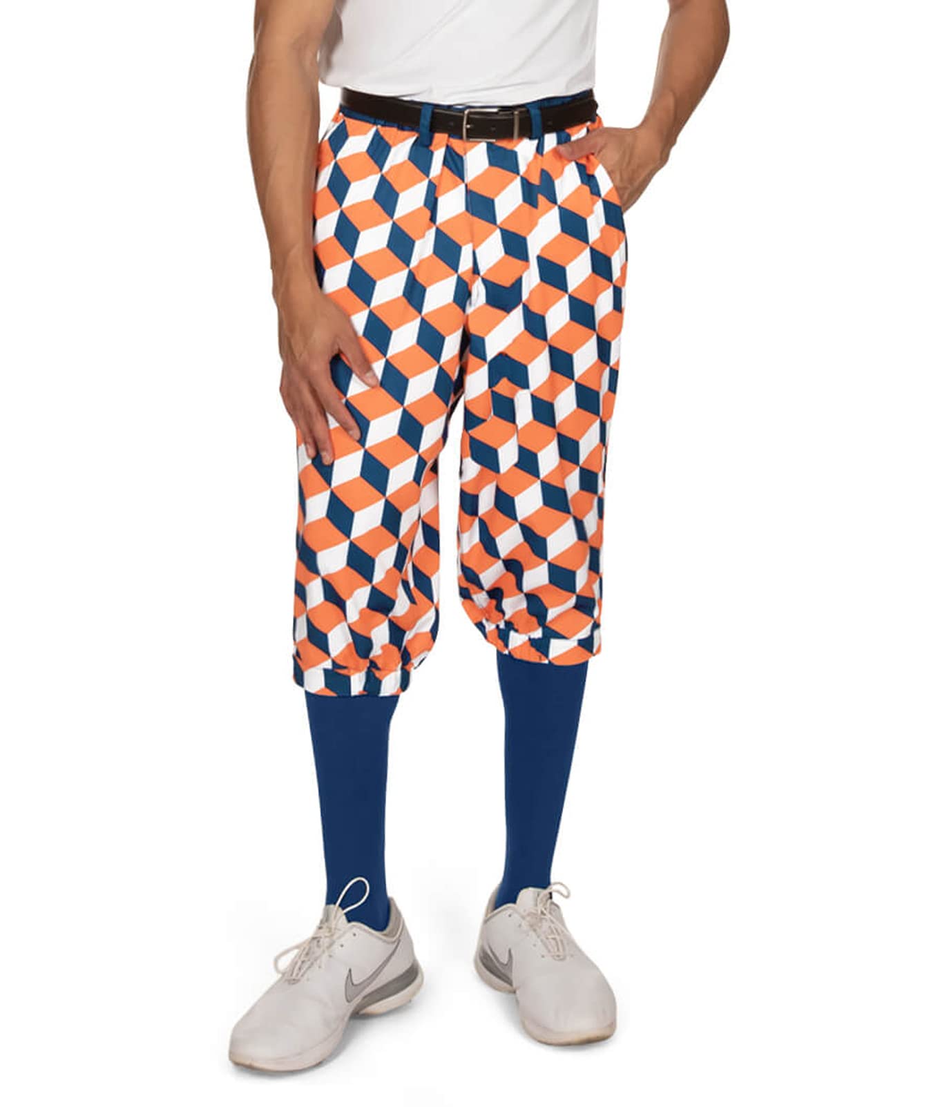 Men's Golf Knickers with Matching Socks - Athletic Fit Performance Pants | Trendy & Comfortable Golf Apparel for Men | Perfect for Golf Tournaments & Casual Wear