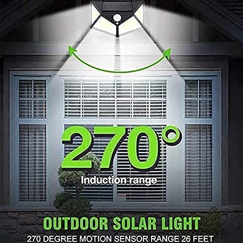Heavy Duty Solar LED Outdoor Security Lights with Motion Sensor - 100 LED Solar Powered Wireless Waterproof Spotlight for Garden, Yard, Pathway, Driveway & Patio Lighting