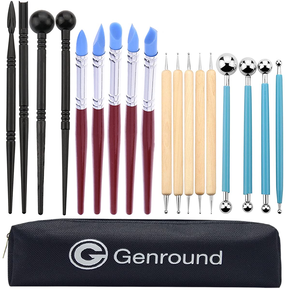 Polymer Clay Tools Kit - 19pcs DIY Sculpting Set with Case for Kids & Adults | Art & Craft Projects