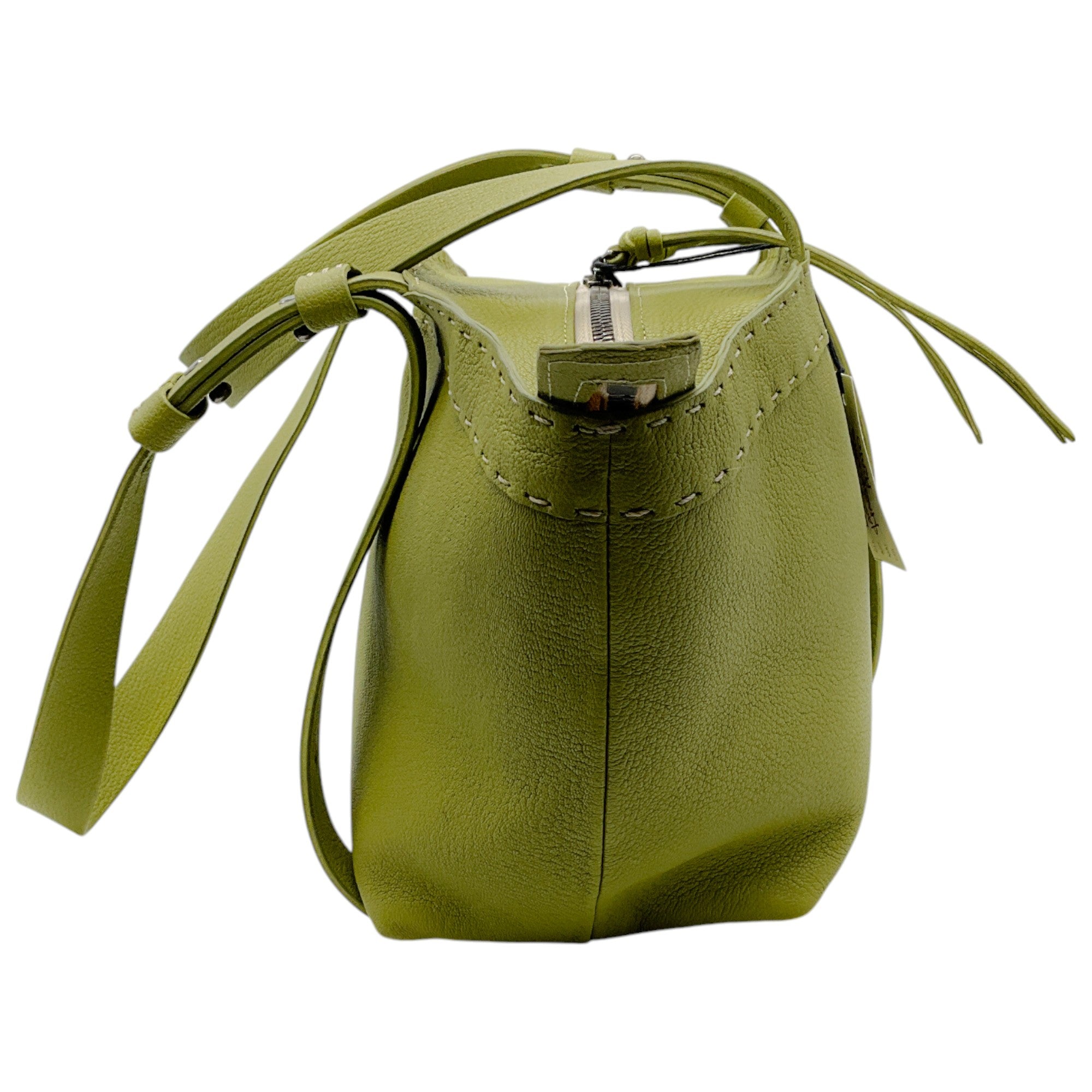 Henry Beguelin Genuine Green Leather Medium Jar Bag - Stylish Handbag for Women, Perfect for Work, Travel & Everyday Use