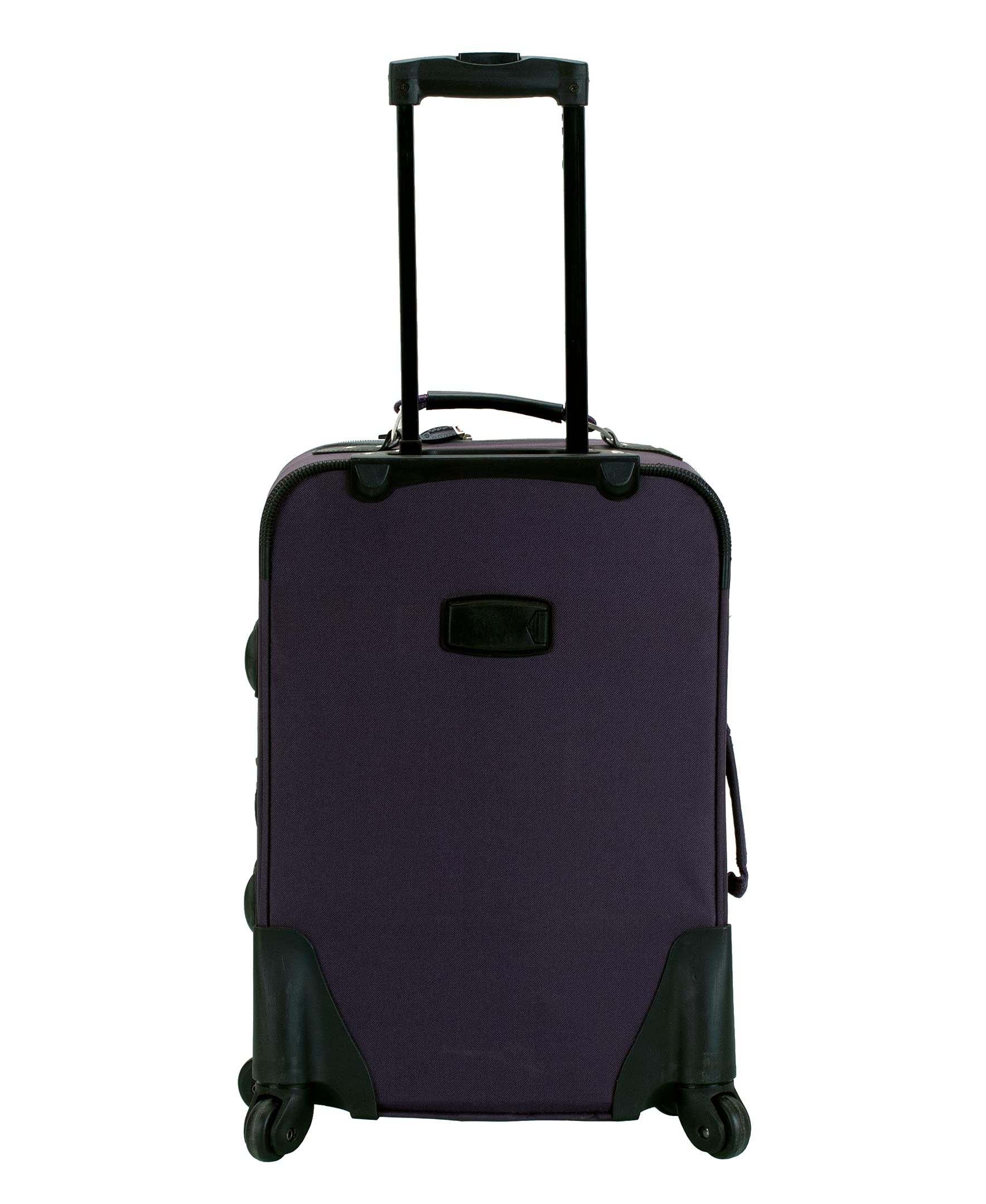 Rockland Pasadena 20-Inch Carry-On Softside Spinner Wheel Luggage - Lightweight Purple Suitcase for Travel, Business Trips & Weekend Getaways