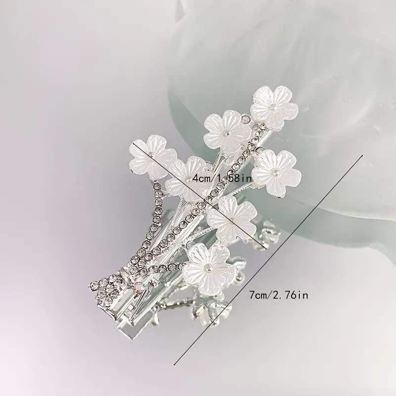 VSAKSH 2-Pack Rhinestone Crystal Hair Clips for Women - Wedding Bridal Hair Accessories, Hair Pins & Barrettes for Bride, Girls & Women - Perfect for Weddings, Prom, Parties & Special Occasions