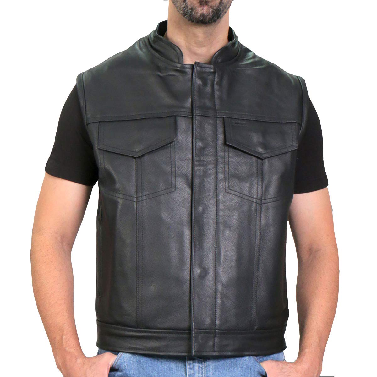 Hot Leathers Men's VSM1054 Motorcycle Jacket - Premium Biker Gear for Riding & Outdoor Adventures