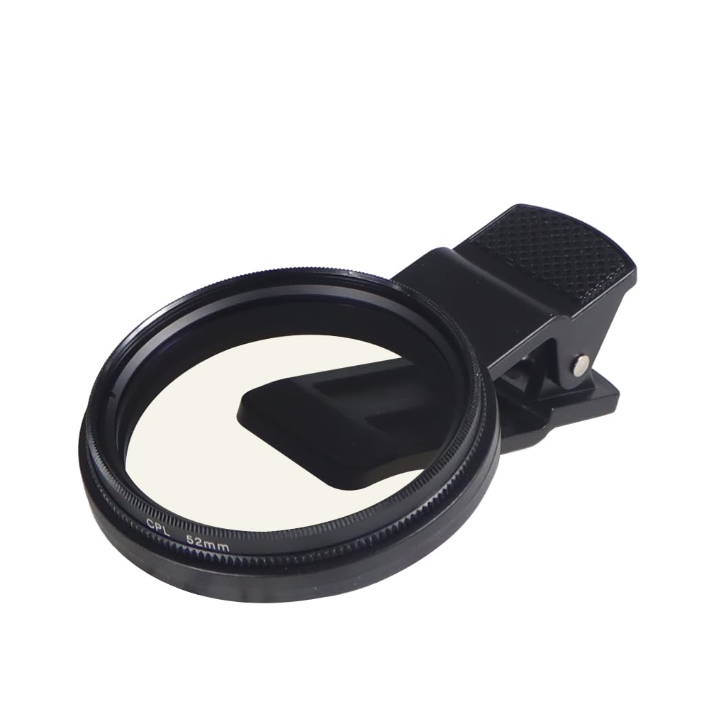 52mm Professional Phone Camera Clip with Macro Lens, CPL & Variable ND Filter - Compatible with All Smartphones - Durable Aluminum Alloy Thread (Includes CPL Filter & Round Hole) - Perfect for Vlogging, Photography & Mobile Filmmaking