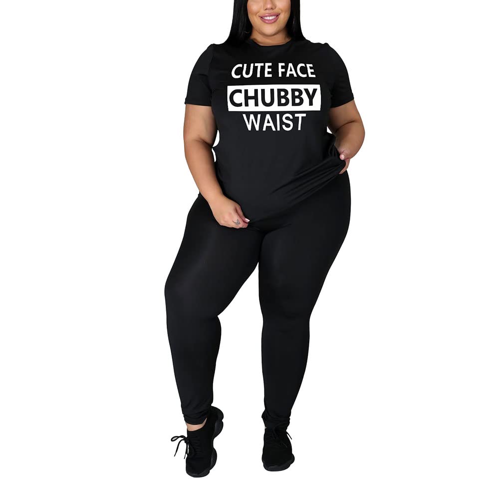 PINSV Plus Size Women's 2-Piece Outfit Sets (1X-5X) - Comfortable & Stylish Casual Wear for Work, Travel & Everyday Fashion