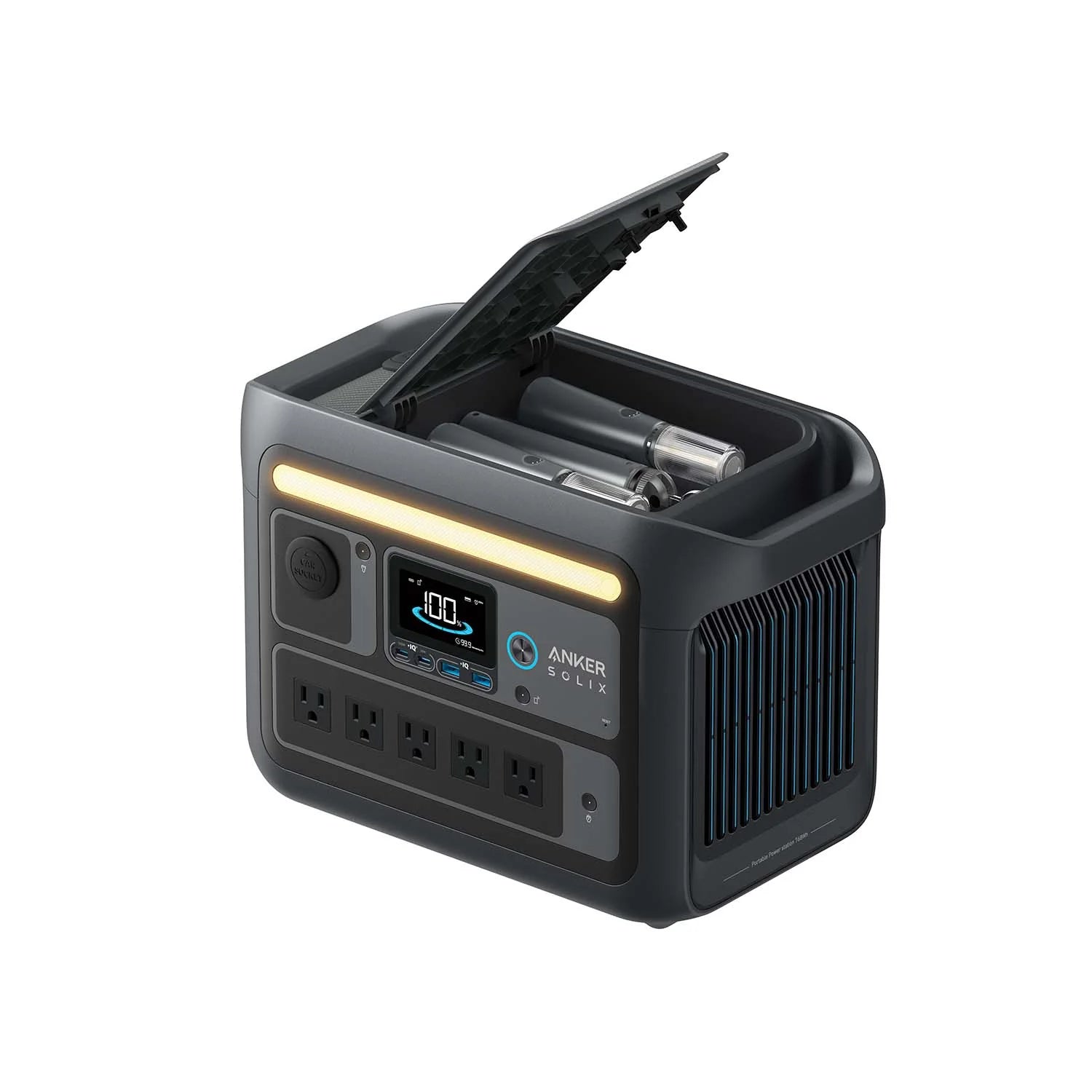Anker SOLIX C800X 768Wh 1200W Portable Power Station - Solar Generator for Camping, RV, Emergency Backup & Off-Grid Power Supply