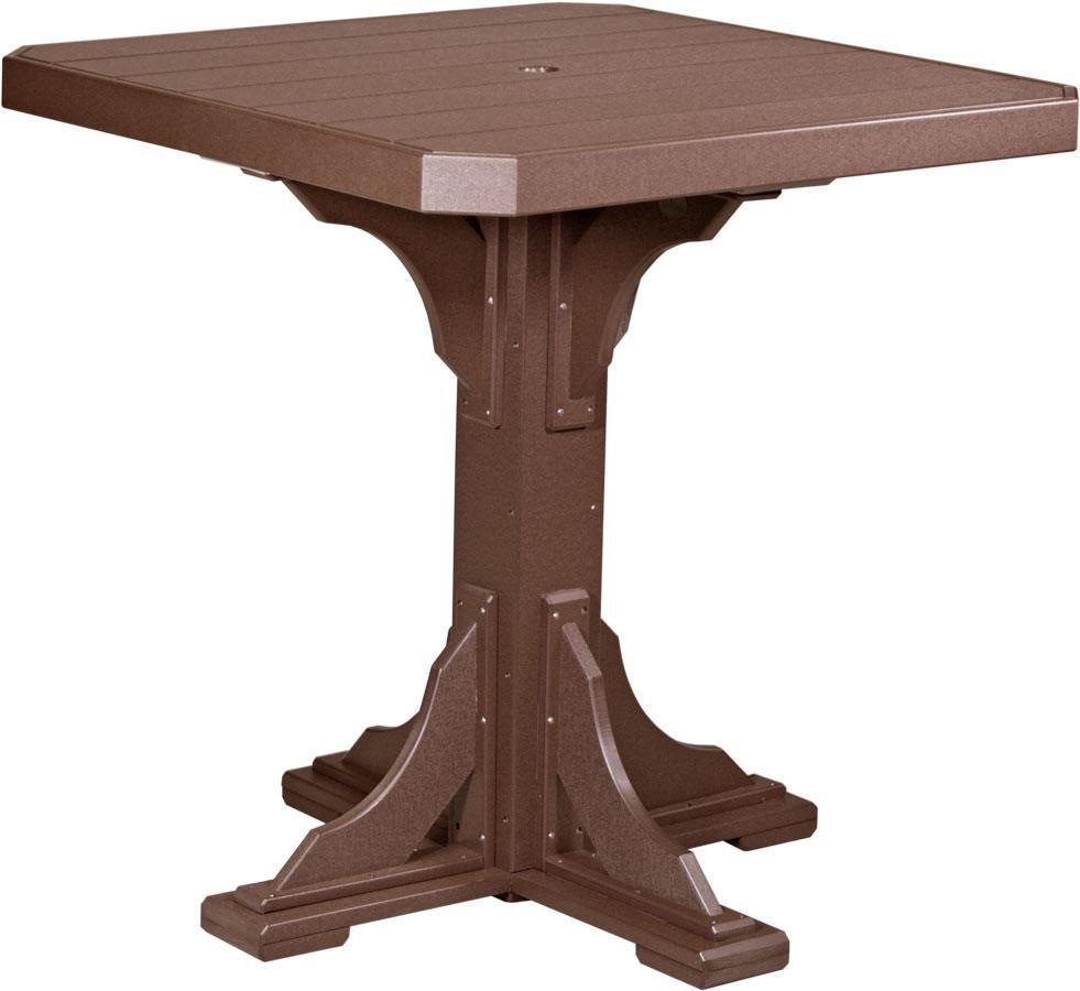 LuxCraft 41-inch Square Outdoor Dining Table - Recycled Plastic Eco-Friendly Patio Furniture for Garden, Deck & Backyard